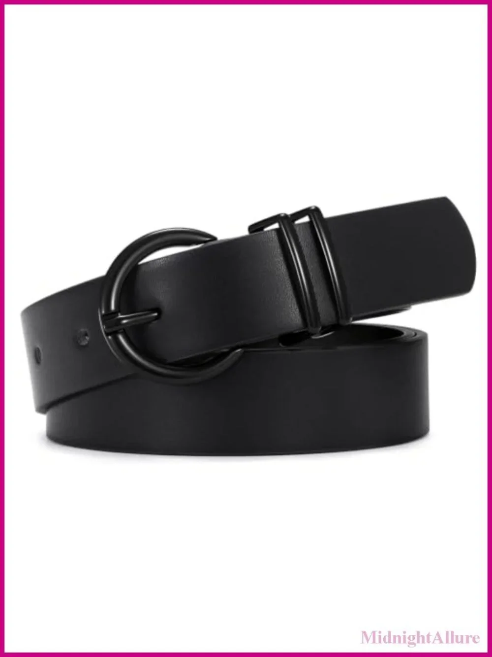Womens Faux Leather Belt with Pin Buckle Adjustable Waist Belt for Jeans Pants